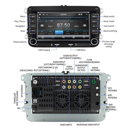S9070 For Volkswagen 7 inch Portable Car MP5 Player Support CarPlay / Android Auto, Specification:1GB+32GB(Black) - Car MP3 & MP4 & MP5 by buy2fix | Online Shopping UK | buy2fix