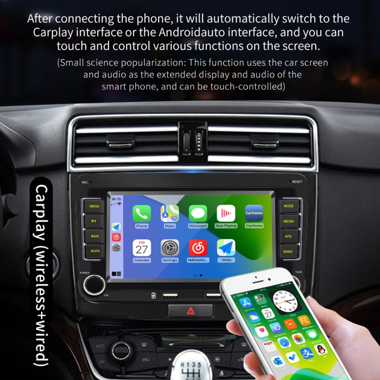 S9070 For Volkswagen 7 inch Portable Car MP5 Player Support CarPlay / Android Auto, Specification:1GB+32GB(Black) - Car MP3 & MP4 & MP5 by buy2fix | Online Shopping UK | buy2fix