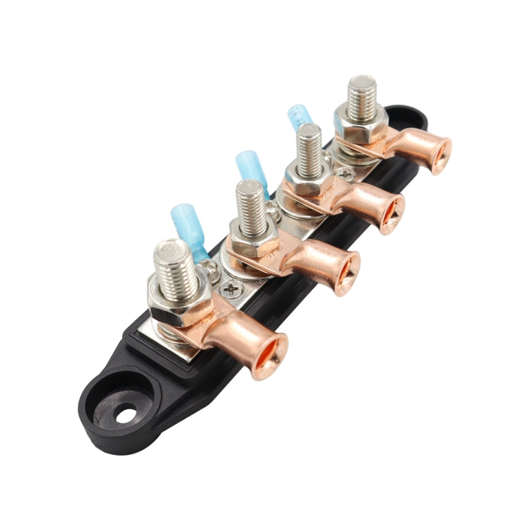 CP-4017 M10+M8 Power Distribution Block Terminal Studs with Terminals(Black) - Booster Cable & Clip by buy2fix | Online Shopping UK | buy2fix