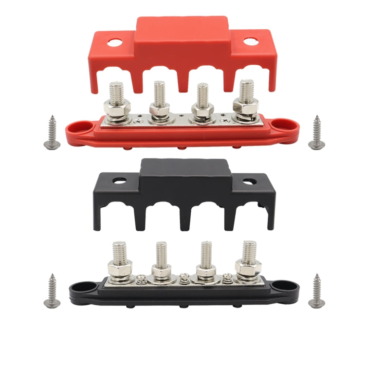 CP-4018 M10+M8 Power Distribution Block Terminal Studs Set with Terminals(Black + Red) - Booster Cable & Clip by buy2fix | Online Shopping UK | buy2fix
