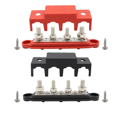 CP-4018 M10+M8 Power Distribution Block Terminal Studs Set with Terminals(Black + Red) - Booster Cable & Clip by buy2fix | Online Shopping UK | buy2fix