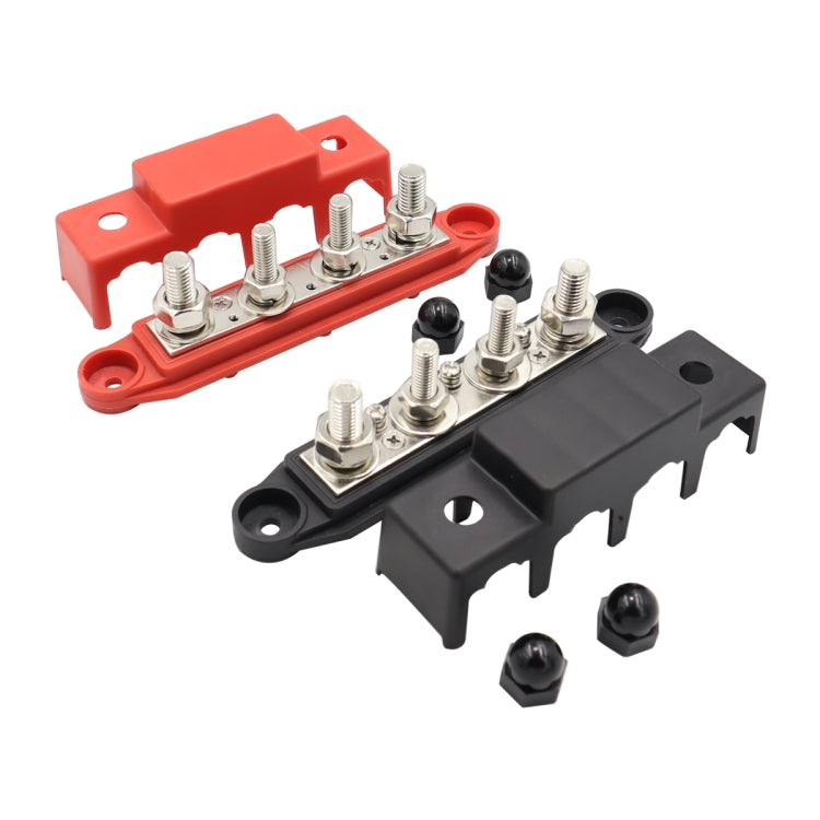 CP-4018 M10+M8 Power Distribution Block Terminal Studs Set with Terminals(Black + Red) - Booster Cable & Clip by buy2fix | Online Shopping UK | buy2fix