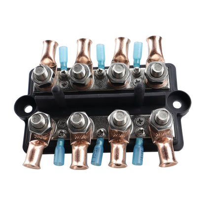 CP-4063 Double Row M10 Power Distribution Block Terminal Studs with Terminals(Black) - Booster Cable & Clip by buy2fix | Online Shopping UK | buy2fix