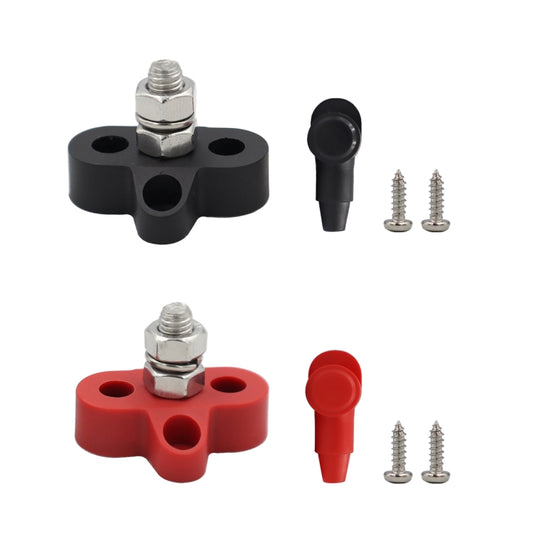 CP-4166 M8 Single Stud Battery Terminal(Black + Red) - Booster Cable & Clip by buy2fix | Online Shopping UK | buy2fix