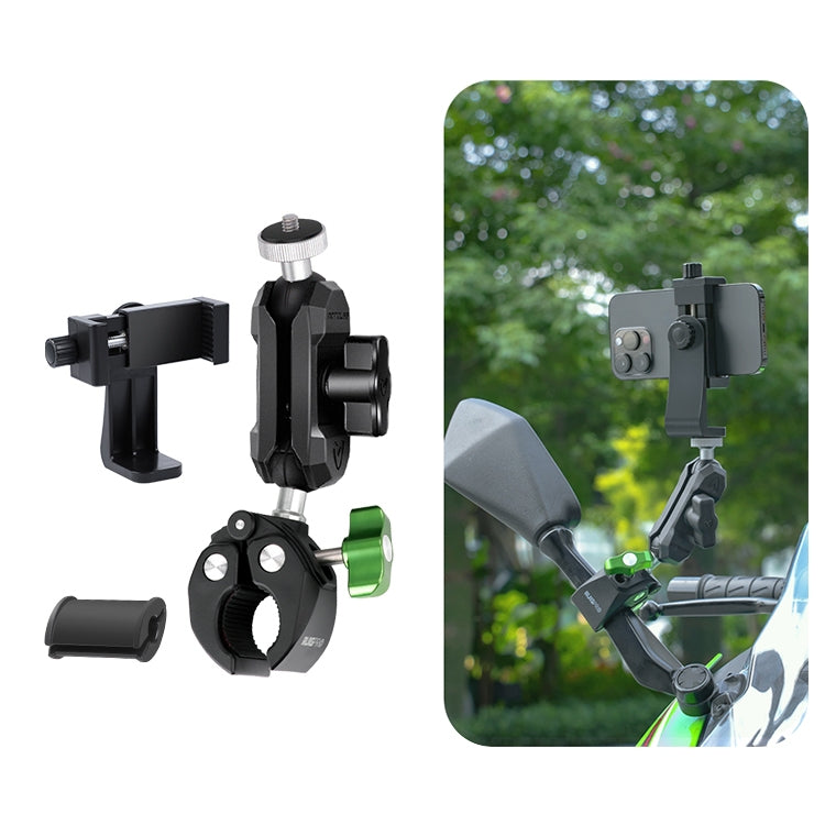 RUIGPRO Crab Clamp Action Camera Bracket 1/4 Ball Head with Phone Clamp by RUIGPRO