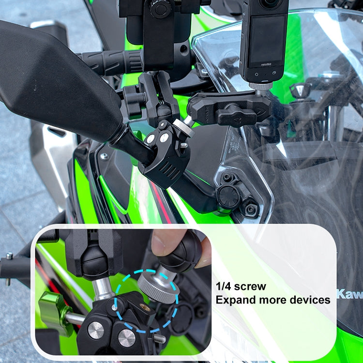 RUIGPRO Crab Clamp Action Camera Bracket 1/4 Ball Head with Phone Clamp by RUIGPRO