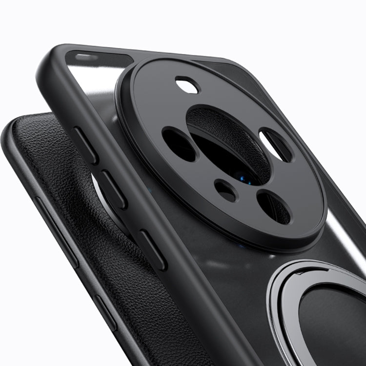 For Huawei Mate 60 360 Rotation MagSafe Magnetic Holder Phone Case(Black) - Huawei Cases by buy2fix | Online Shopping UK | buy2fix