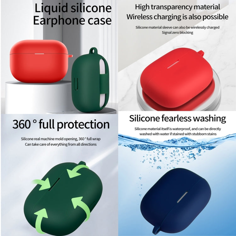 For Realme Buds T300 Wireless Earphone Shockproof Silicone Case with Hook(Red) - Other Earphone Case by buy2fix | Online Shopping UK | buy2fix