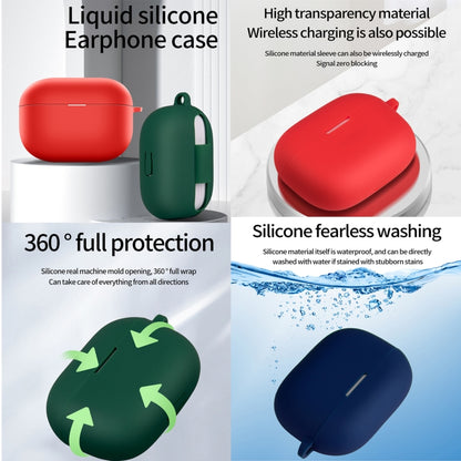 For Realme Buds T300 Wireless Earphone Shockproof Silicone Case with Hook(Red) - Other Earphone Case by buy2fix | Online Shopping UK | buy2fix