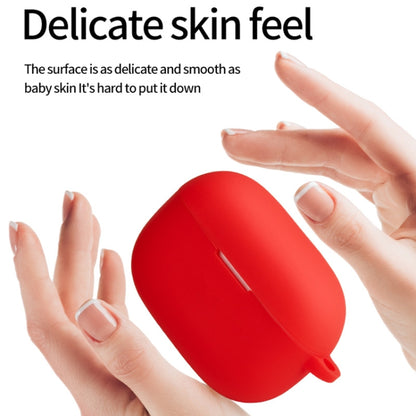 For Realme Buds T300 Wireless Earphone Shockproof Silicone Case with Hook(Red) - Other Earphone Case by buy2fix | Online Shopping UK | buy2fix