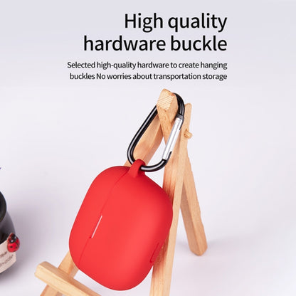For Realme Buds T300 Wireless Earphone Shockproof Silicone Case with Hook(Red) - Other Earphone Case by buy2fix | Online Shopping UK | buy2fix