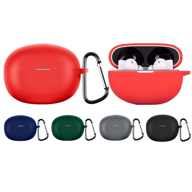 For Realme Buds T300 Wireless Earphone Shockproof Silicone Case with Hook(Red) - Other Earphone Case by buy2fix | Online Shopping UK | buy2fix