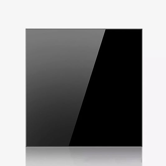 86mm Round LED Tempered Glass Switch Panel, Black Round Glass, Style:Blank Panel -  by buy2fix | Online Shopping UK | buy2fix