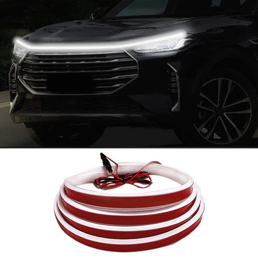 Car Startup Scan Through Hood LED Daytime Running Atmosphere Light, Length:1.2m(White Light) - Running Lights by buy2fix | Online Shopping UK | buy2fix