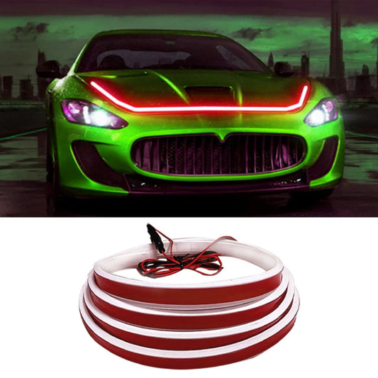 Car Startup Scan Through Hood LED Daytime Running Atmosphere Light, Length:1.5m(Red Light) - Running Lights by buy2fix | Online Shopping UK | buy2fix