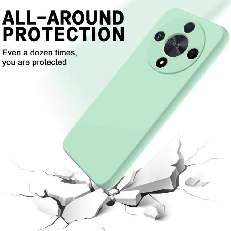 For Honor X9b Solid Color Liquid Silicone Dropproof Full Coverage Protective Case(Green) by buy2fix