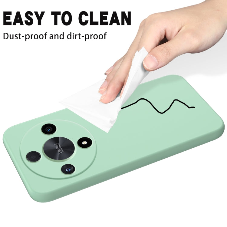 For Honor X9b Solid Color Liquid Silicone Dropproof Full Coverage Protective Case(Green) by buy2fix