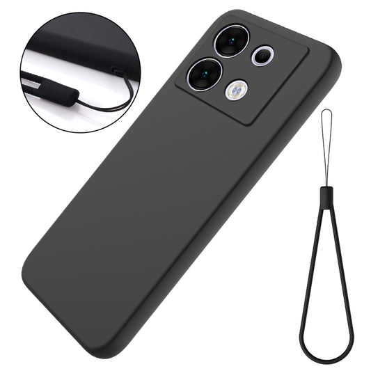 For Infinix Zero 30 5G Solid Color Liquid Silicone Dropproof Full Coverage Phone Case(Black) - Infinix Cases by buy2fix | Online Shopping UK | buy2fix
