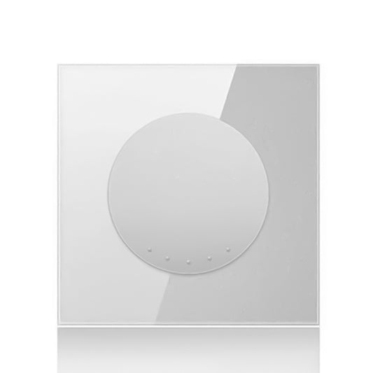 86mm Round LED Tempered Glass Switch Panel, Gray Round Glass, Style:One Open Multiple Control -  by buy2fix | Online Shopping UK | buy2fix