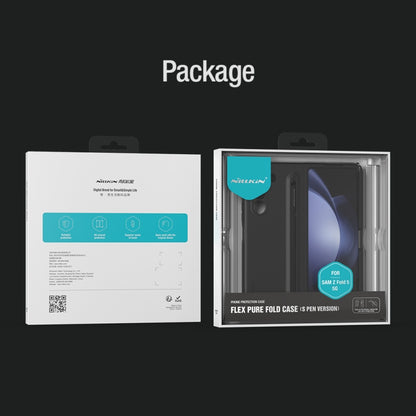 For Samsung Galaxy Z Fold5 NILLKIN Flex Pure PC + Liquid Silicone Phone Case with S Pen(Green) by NILLKIN