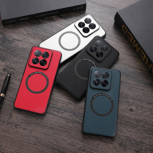 For Xiaomi 14 Pro PU MagSafe Magnetic Phone Case(Black) - 14 Pro Cases by buy2fix | Online Shopping UK | buy2fix