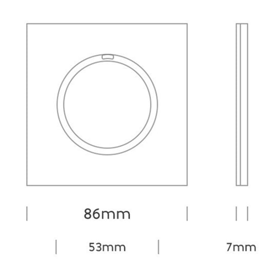86mm Round LED Tempered Glass Switch Panel, Gold Round Glass, Style:Two Open Dual Control -  by buy2fix | Online Shopping UK | buy2fix