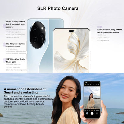 Honor 100 Pro, 12GB+256GB, Screen Fingerprint Identification, 6.78 inch MagicOS 7.2 Snapdragon 8 Gen 2 Octa Core up to 3.19GHz, Network: 5G, NFC, OTG, Support Google Play(White) - Honor by HONOR | Online Shopping UK | buy2fix