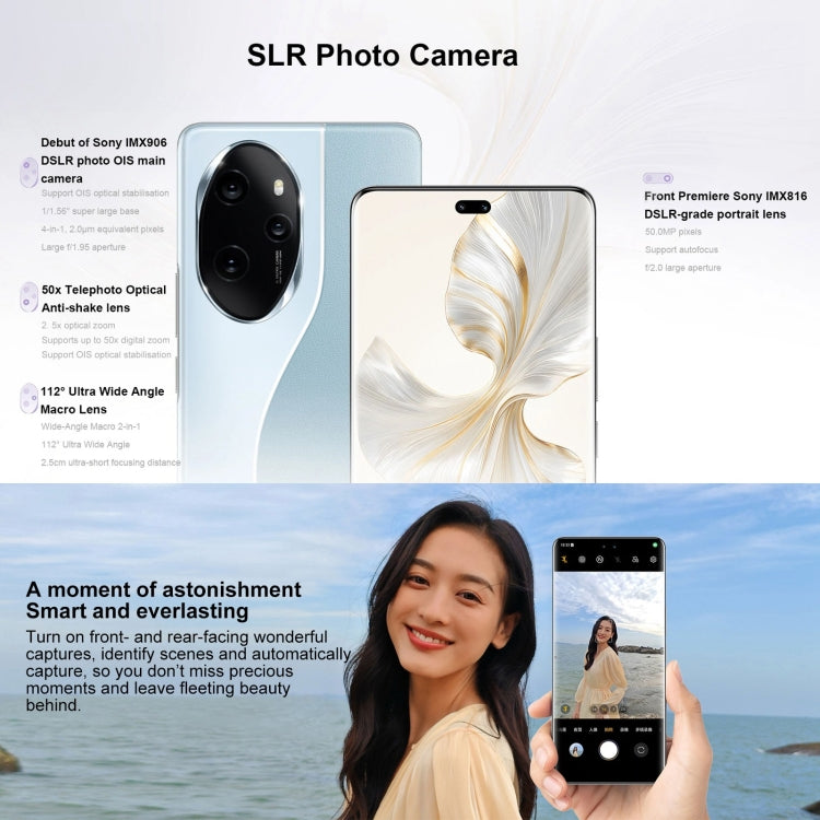 Honor 100 Pro, 12GB+256GB, Screen Fingerprint Identification, 6.78 inch MagicOS 7.2 Snapdragon 8 Gen 2 Octa Core up to 3.19GHz, Network: 5G, NFC, OTG, Support Google Play(Purple) - Honor by HONOR | Online Shopping UK | buy2fix