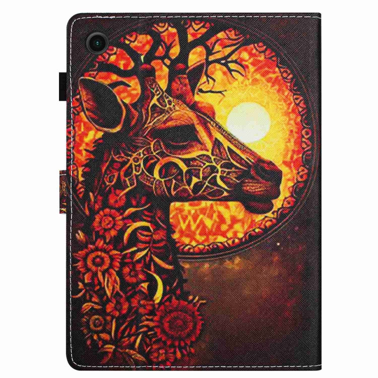 For Lenovo Tab M10 3rd Gen Painted Pattern Stitching Smart Leather Tablet Case(Flower Deer) - Lenovo by buy2fix | Online Shopping UK | buy2fix