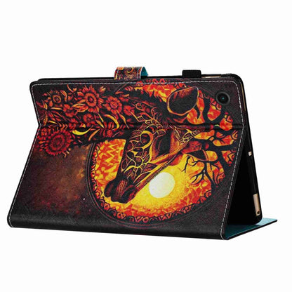 For Lenovo Tab M10 3rd Gen Painted Pattern Stitching Smart Leather Tablet Case(Flower Deer) - Lenovo by buy2fix | Online Shopping UK | buy2fix