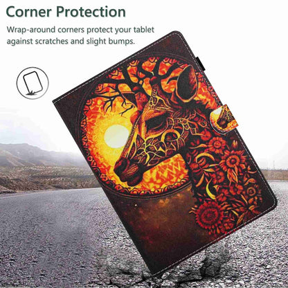 For Lenovo Tab M10 3rd Gen Painted Pattern Stitching Smart Leather Tablet Case(Flower Deer) - Lenovo by buy2fix | Online Shopping UK | buy2fix