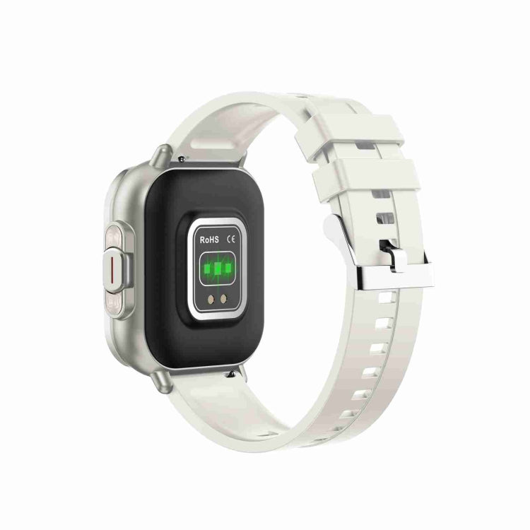 D8 2.01 inch 2 in 1 Bluetooth Earphone Silicone Band Smart Watch, Support Health Monitoring / NFC(Beige) by buy2fix