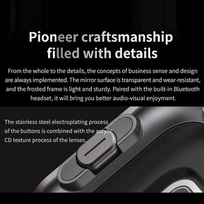 D8 2.01 inch 2 in 1 Bluetooth Earphone Steel Band Smart Watch, Support Health Monitoring / NFC(Black) by buy2fix