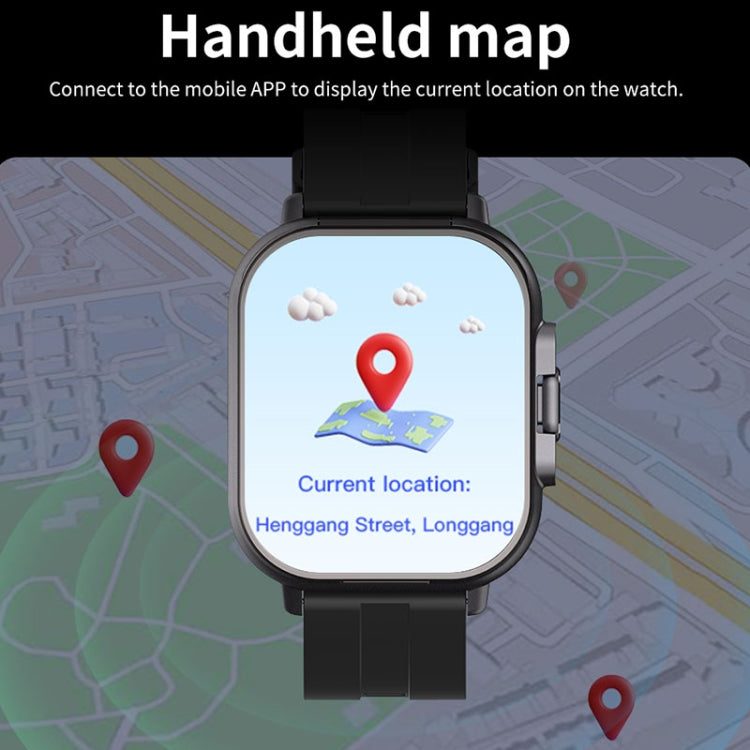 D8 2.01 inch 2 in 1 Bluetooth Earphone Steel Band Smart Watch, Support Health Monitoring / NFC(Black) by buy2fix