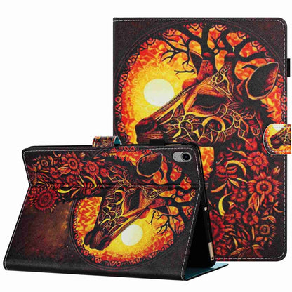 For iPad 2025 / 2022 Painted Pattern Stitching Smart Leather Tablet Case(Flower Deer) - iPad 2025 / 2022 Cases by buy2fix | Online Shopping UK | buy2fix