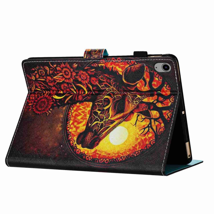 For iPad 2025 / 2022 Painted Pattern Stitching Smart Leather Tablet Case(Flower Deer) - iPad 2025 / 2022 Cases by buy2fix | Online Shopping UK | buy2fix