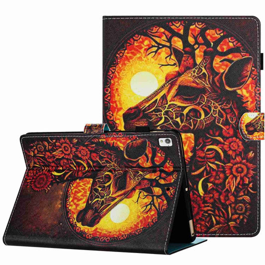 For iPad 10.2 2020 / 2019 Painted Pattern Stitching Smart Leather Tablet Case(Flower Deer) - iPad 10.2 Cases by buy2fix | Online Shopping UK | buy2fix