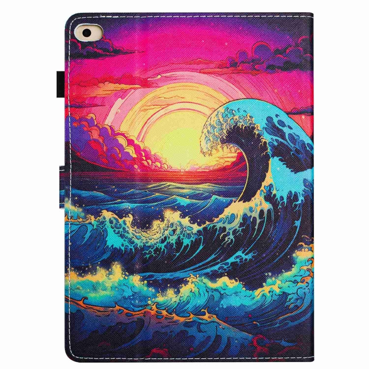 For iPad 9.7 2018 / 2017 Painted Pattern Stitching Smart Leather Tablet Case(Waves) - iPad 9.7 (2018) & (2017) Cases by buy2fix | Online Shopping UK | buy2fix