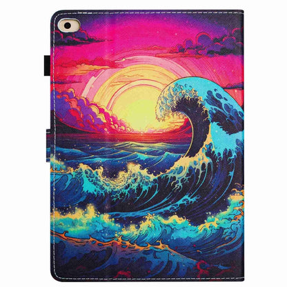 For iPad 9.7 2018 / 2017 Painted Pattern Stitching Smart Leather Tablet Case(Waves) - iPad 9.7 (2018) & (2017) Cases by buy2fix | Online Shopping UK | buy2fix