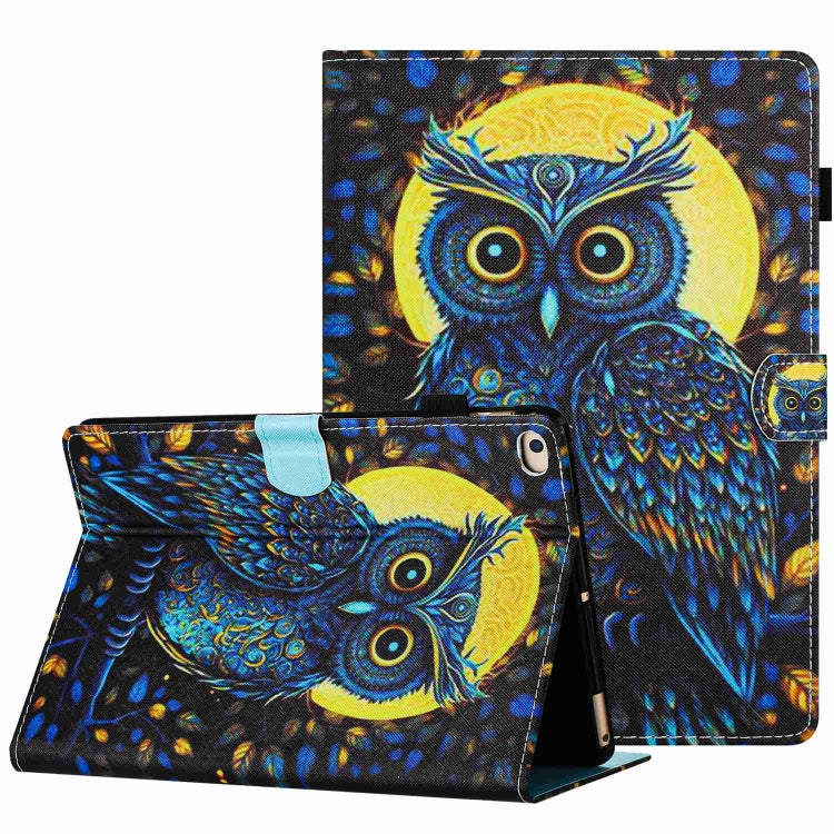 For iPad 9.7 2018 / 2017 Painted Pattern Stitching Smart Leather Tablet Case(Moonlight Eagle) - iPad 9.7 (2018) & (2017) Cases by buy2fix | Online Shopping UK | buy2fix
