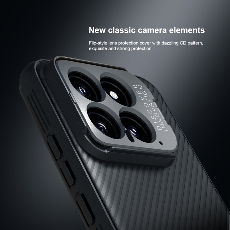 For Xiaomi 14 NILLKIN Black Mirror Prop CD Texture Mirror Precise Hole Phone Case(Blue) - Xiaomi Cases by NILLKIN | Online Shopping UK | buy2fix