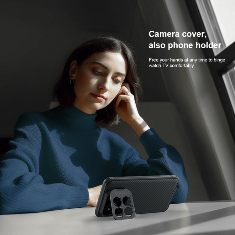 For Xiaomi 14 NILLKIN Black Mirror Prop CD Texture Mirror Precise Hole Phone Case(Blue) - Xiaomi Cases by NILLKIN | Online Shopping UK | buy2fix