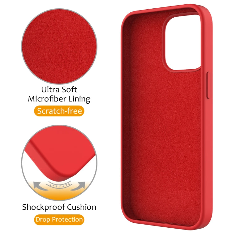 For iPhone 15 Pro Liquid Silicone MagSafe Magnetic Phone Case with Ring Holder(Red) - iPhone 15 Pro Cases by buy2fix | Online Shopping UK | buy2fix