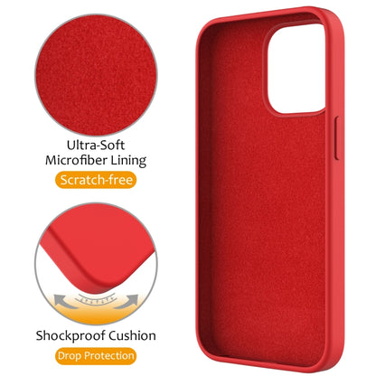 For iPhone 15 Pro Liquid Silicone MagSafe Magnetic Phone Case with Ring Holder(Red) - iPhone 15 Pro Cases by buy2fix | Online Shopping UK | buy2fix