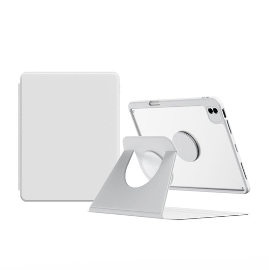 For iPad Air 10.9 2022 / 2020 Detachable Magnetic Rotation Smart Leather Tablet Case(White) - iPad Air (2022) / (2020) 10.9 Cases by buy2fix | Online Shopping UK | buy2fix