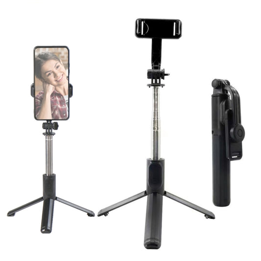 Q07 Bluetooth Selfie Stick Multifunctional Live Broadcast Tripod Without Light(Black) - Selfie Sticks by buy2fix | Online Shopping UK | buy2fix