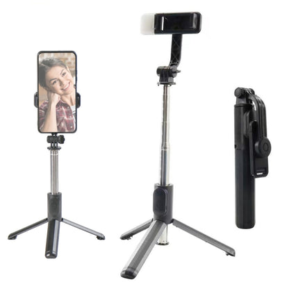 Q07 Bluetooth Selfie Stick Multifunctional Live Broadcast Tripod With Light(Black) - Selfie Sticks by buy2fix | Online Shopping UK | buy2fix