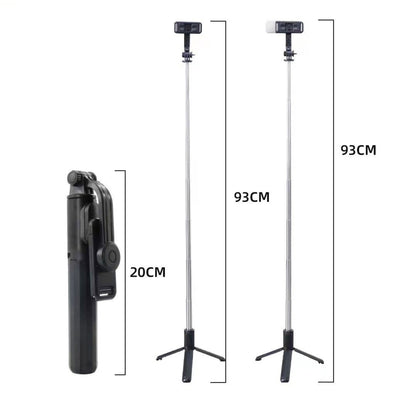 Q07 Bluetooth Selfie Stick Multifunctional Live Broadcast Tripod With Light(Black) - Selfie Sticks by buy2fix | Online Shopping UK | buy2fix