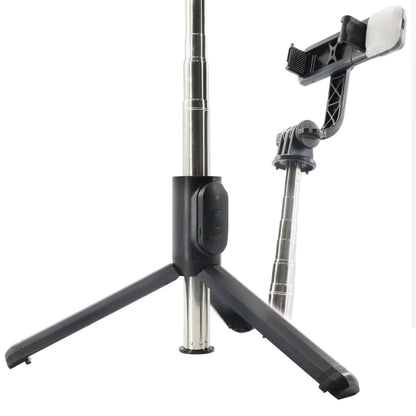 Q07 Bluetooth Selfie Stick Multifunctional Live Broadcast Tripod With Light(Black) - Selfie Sticks by buy2fix | Online Shopping UK | buy2fix
