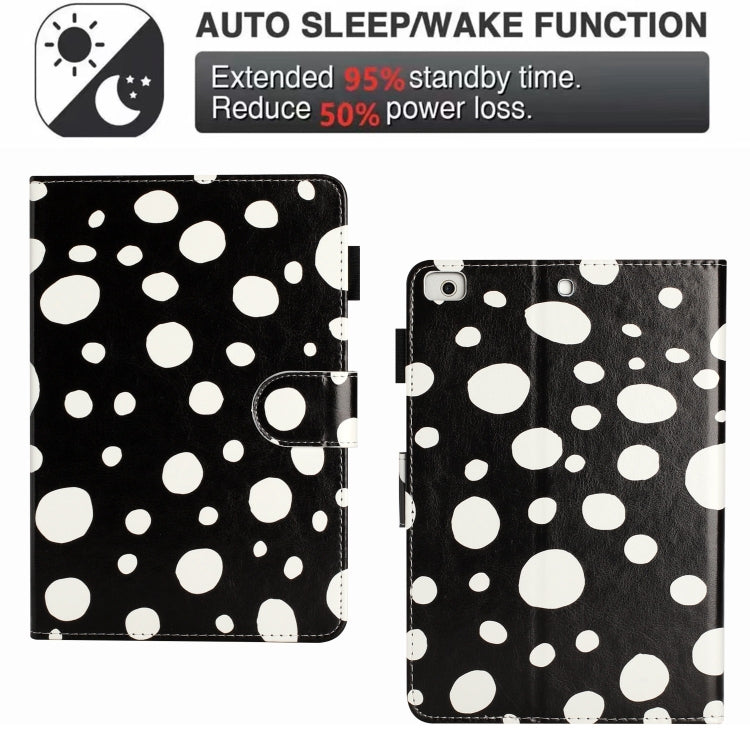 For iPad Pro 9.7 / 9.7 2018 / 2017 Dot Pattern Leather Smart Tablet Case(Black White) by buy2fix